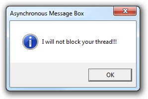 Asynchronous Message Box in WPF