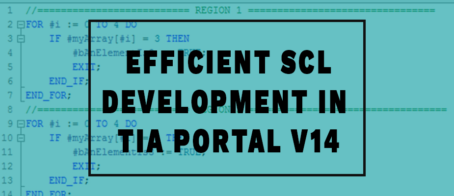 Efficient SCL Development in TIA Portal V14
