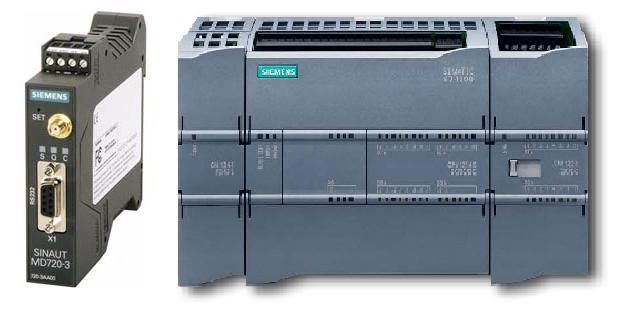 Siemens S7-1200 PLC communicates through Sinaut MD720-3 cellular modem