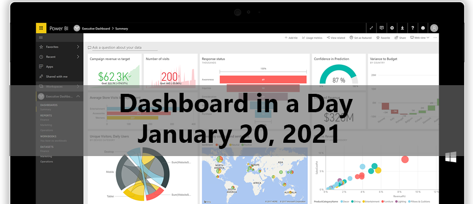 Virtual Dashboard in a Day January 20, 2021