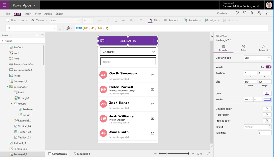 PowerApps build by DMC