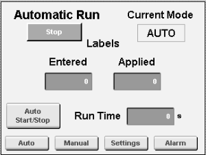 Main HMI Screen in B&R Automation Studio