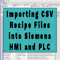 Importing CSV Recipe Files into Siemens HMI and Iteratively Downloading Multiple Data Records from HMI into PLC