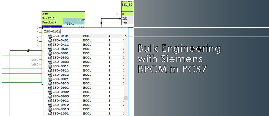 Bulk Engineering with Siemens BPCM in PCS7
