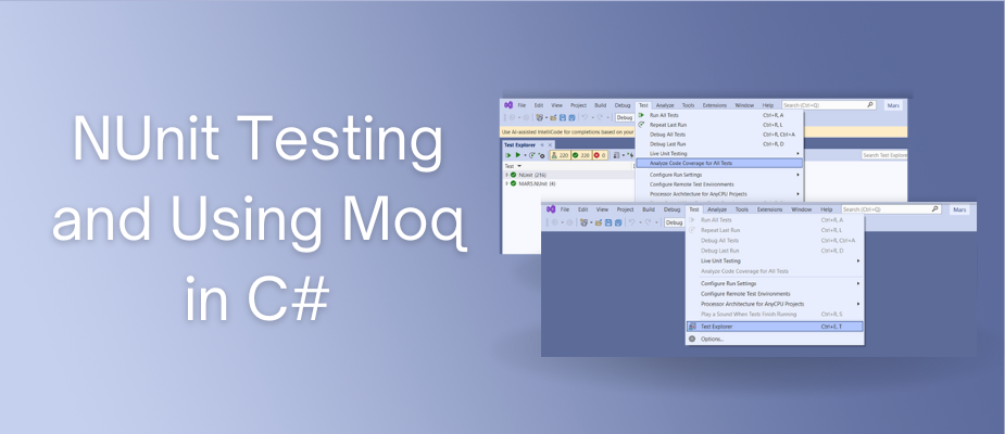 NUnit Testing and Using Moq in C#