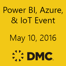 Attend DMC's Power BI, Azure, and Azure IoT Event