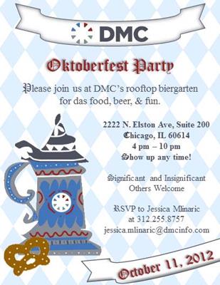 Celebrate Oktoberfest at DMC on October 11th