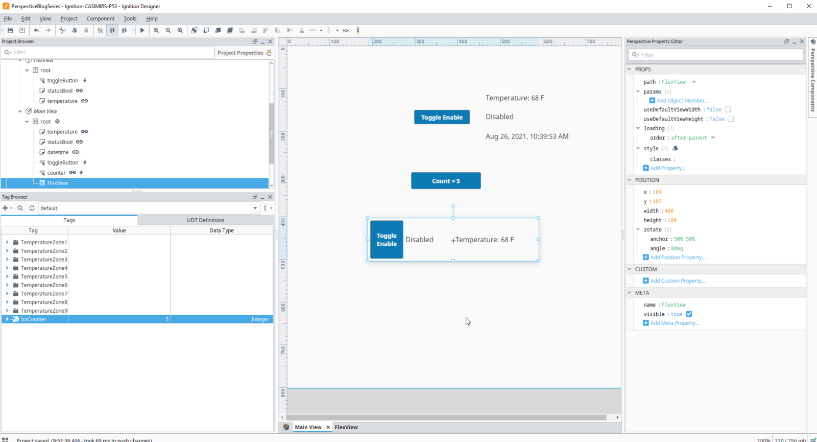 Drag your embedded view into the main view