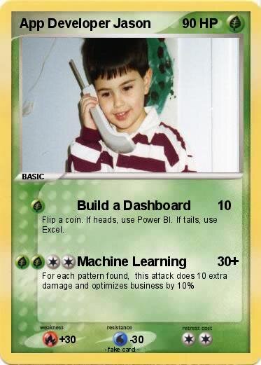 App Developer Jason Pokemon Card