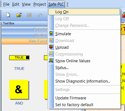 safeconf trisafe-s module Log On