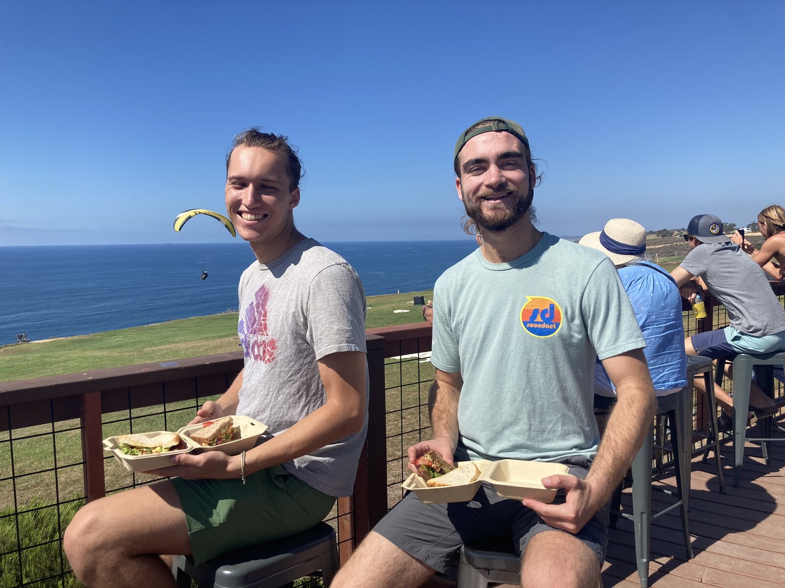 Pre-flight sandwich lunch from Green Bowl Cafe in La Jolla