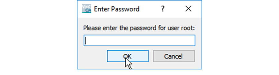 entering password