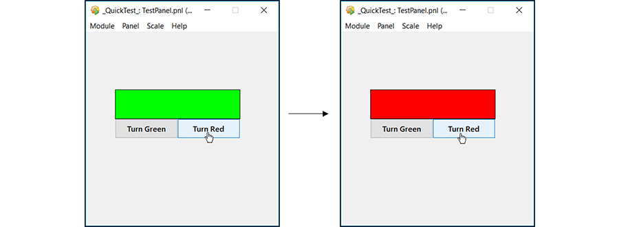 running the test for red