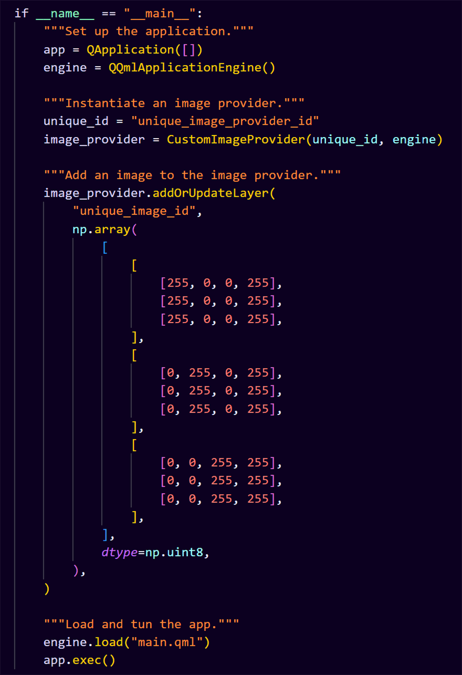 Example Usage of the Alternative Custom Image Provider