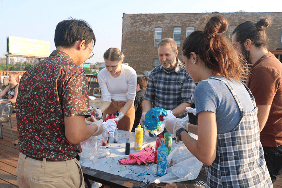 Chicago Pride Tie Dying Event 2023