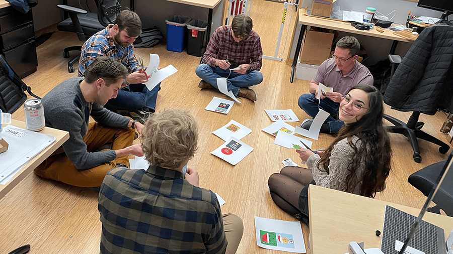 Test and Measurement Team Cutting Ornaments