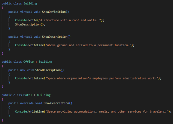 Hiding vs Extending Setup