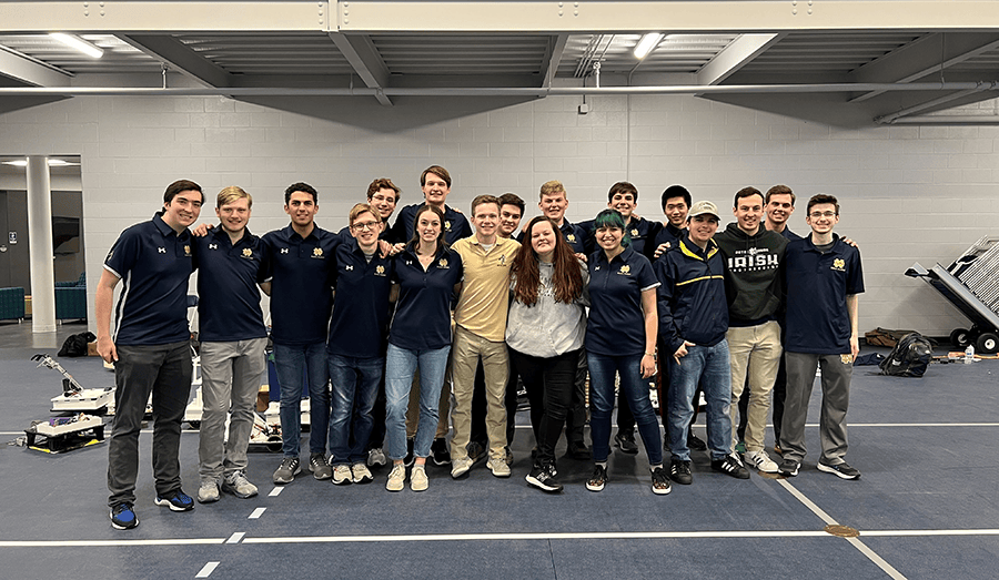 Notre Dame Robotic Football Club group photo