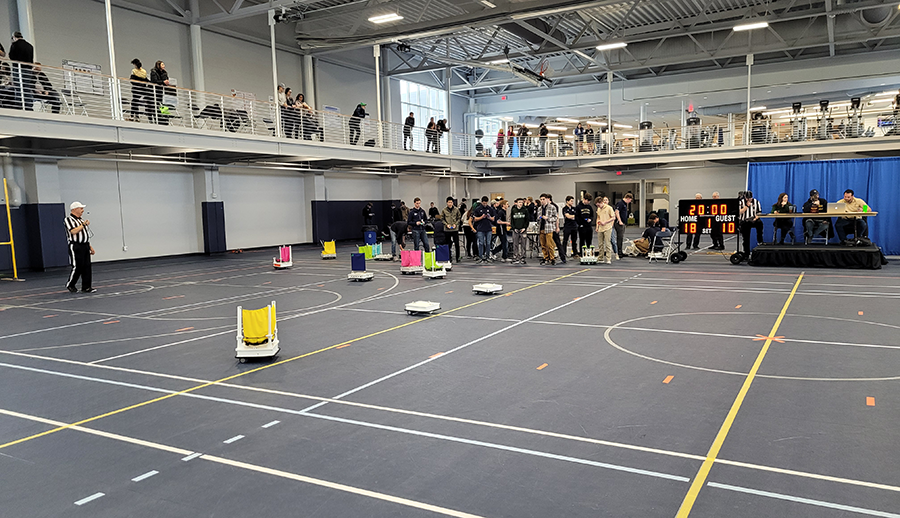 Notre Dame Robotic Football Club in action