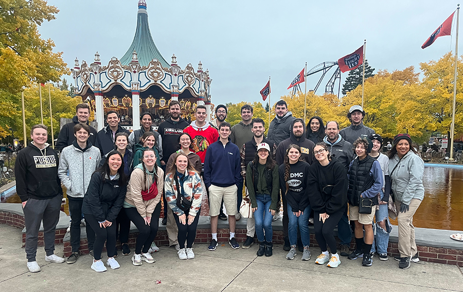 Six Flags Great America Fright Fest 2023 group photo