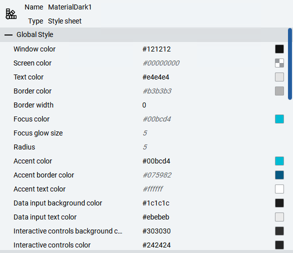 Style Sheet Example