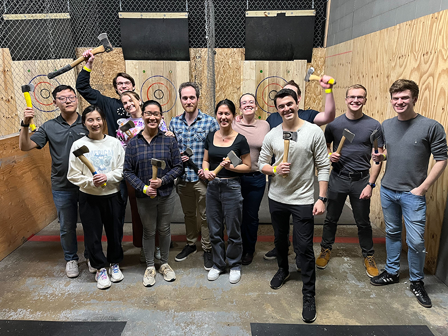 Boston DMCers went Axe Throwing - Group Photo