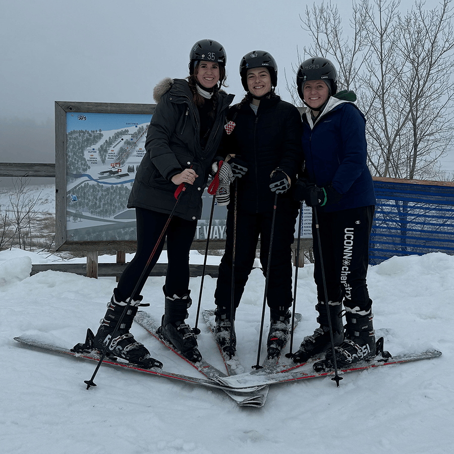 Chicago DMCers Posing on the slopes