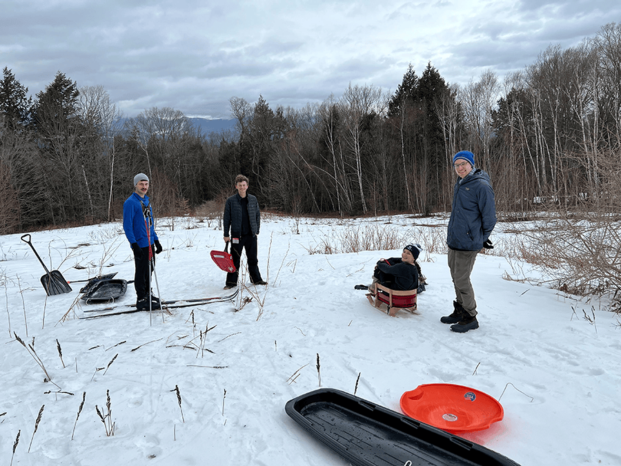 DMCers sledding