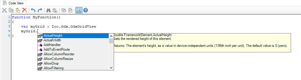 Gen64 intellisense