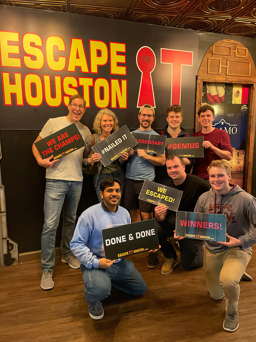 Houston DMCers having fun attempting an Escape Room