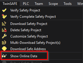 twinsafe show online data