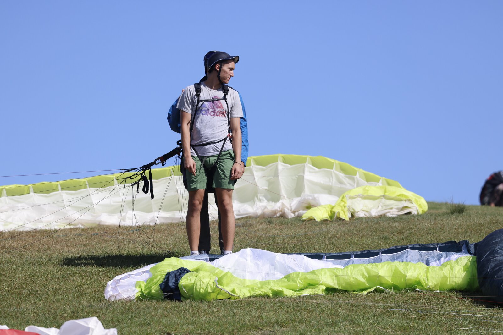 Nicoli and his instructor pilot preparing for flight