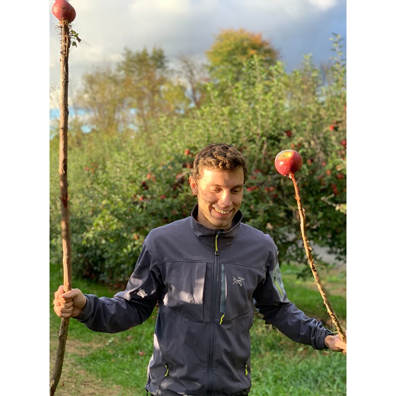 Frank with apples