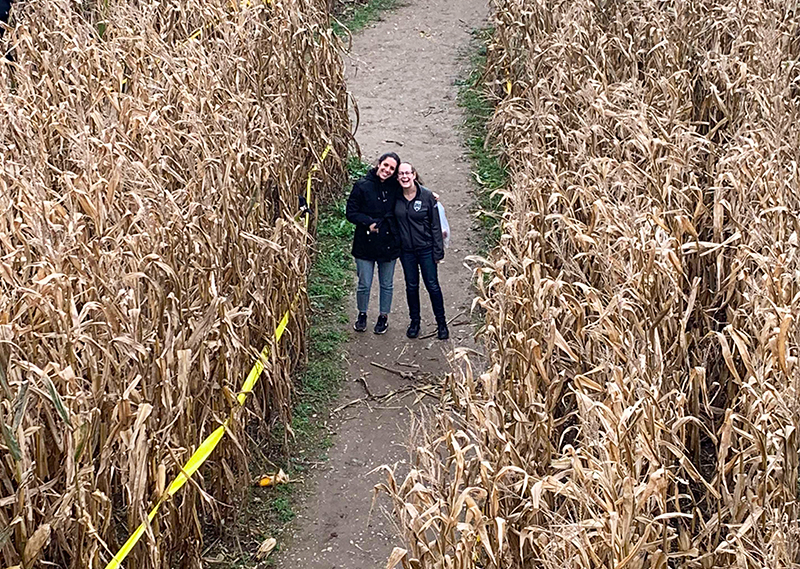 end of corn maze