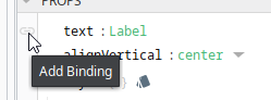 Add binding to label object