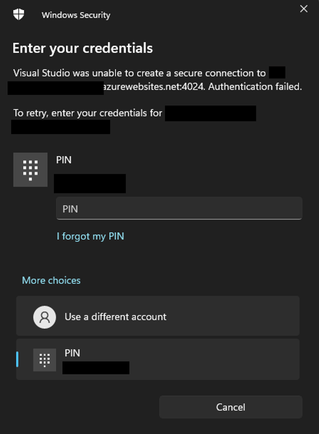 This is step 2 in navigating to a window where you provide credentials to connect to your application