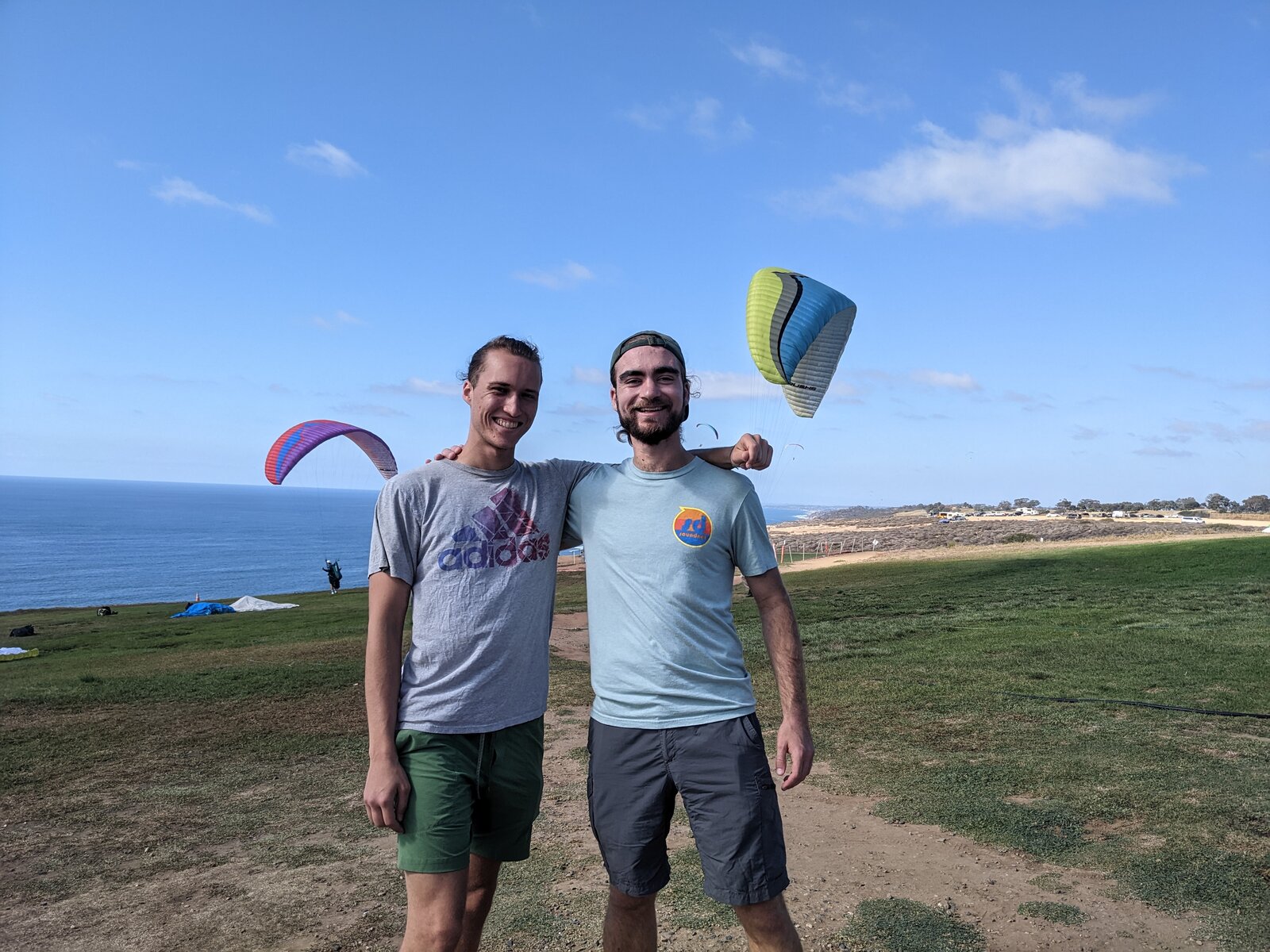 Nick and Nicoli’s post-flight smiles