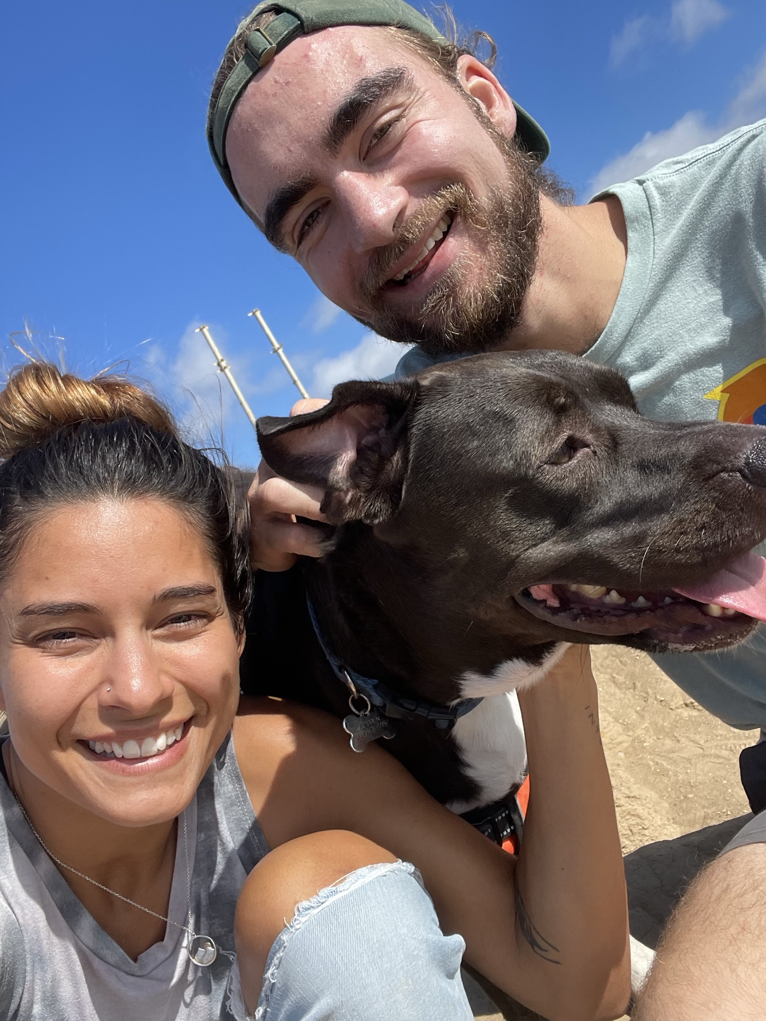 Nick and Rae with dog