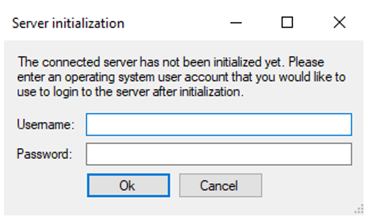 Server initialization