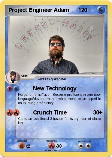 Project Engineer Adam Pokemon Card