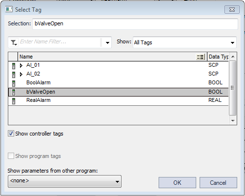 Browsing for associated tags is as simple as browsing for tags under any other circumstances. Note that you cannot use a udt or aoi. You must use a single tag contained within a larger structure.