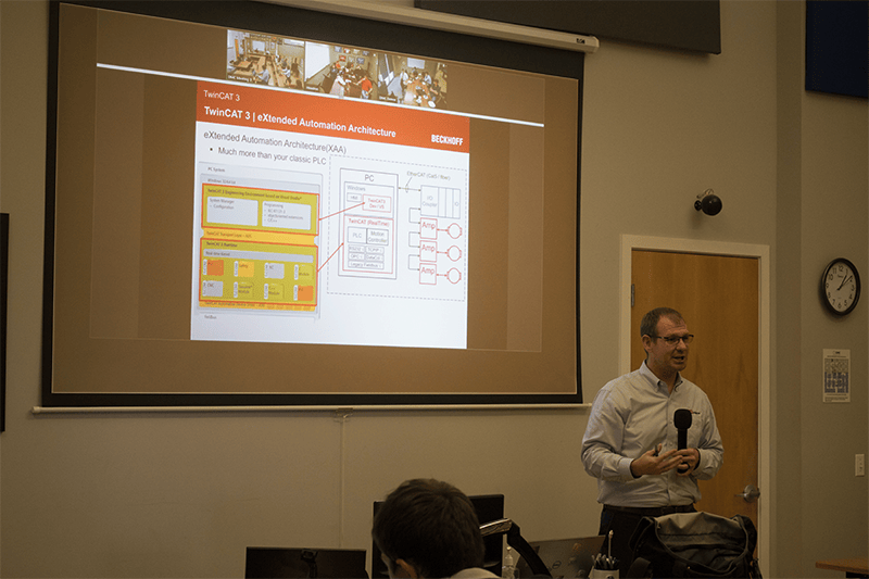 Photo of Beckhoff presentation slide -- TwinCAT 3 | eXtended Automation Architecture