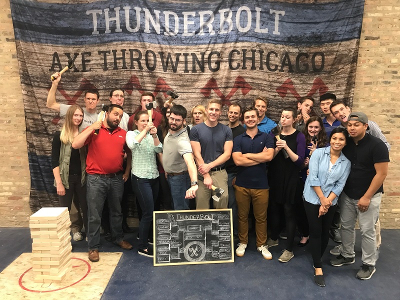 Group photo at thunderbolt Chicago