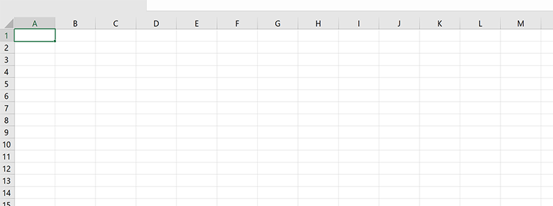 Blank Excel Sheet