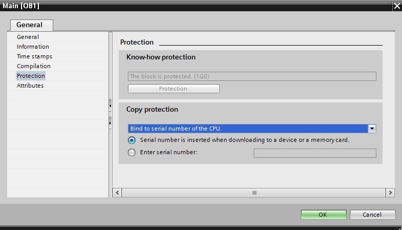 Block protection to bind serial numbers.