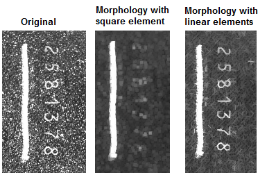 Image processing - morphology using multiple linear elements