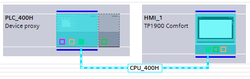 Add an HMI connection from your Proxy Station to the Comfort Panel