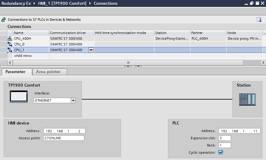 Dedicated connections to each CPU