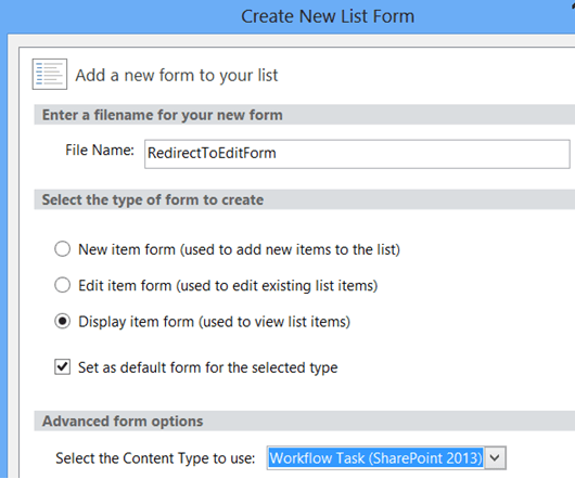 SharePoint New List Form