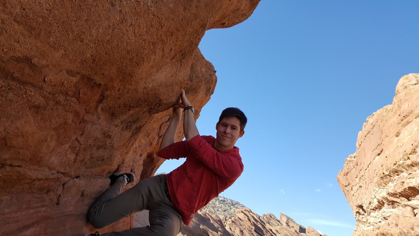 Lyndon bouldering. 